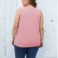 thumbnail image 5 of TDYHUAO Plus Size Tank Tops for Women Ribbed V Neck Sleeveless Shirt Solid Color Oversized Basic Summer Casual Trendy Tanks, 5 of 7