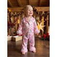 thumbnail image 5 of RUINIXCW Kids Toddler Baby Girl Christmas Silk Stain Pajamas Set Spring Fall Winter PJS Sleepwear Long Sleeve Button Down Collar Shirt Tops Pants Set, 5 of 9