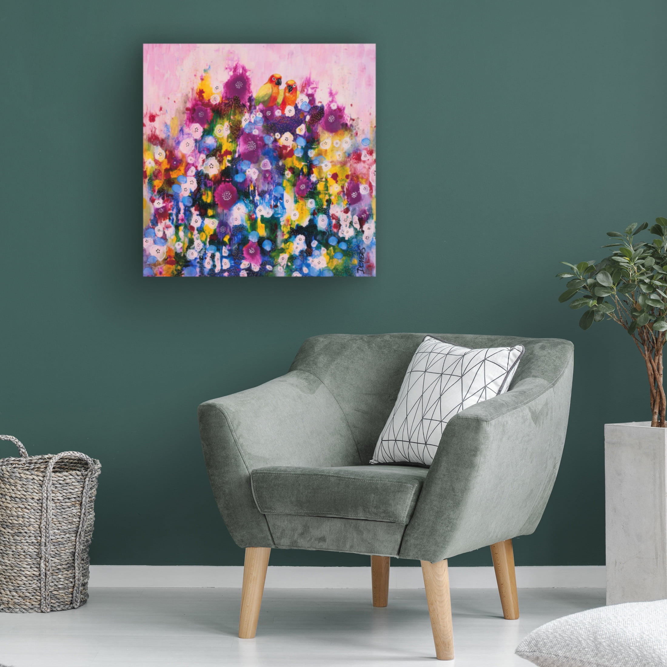 Canvas Wall Art - Sylvie Demers 'Sous Les Tropiques' Wall Art for Living Room, Bedroom, or Office Décor by Trademark Fine Art - 14 x 14 Inches