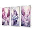 thumbnail image 3 of Designart "Pink Iceberg Polar Euphony II" Nautical & Beach Framed Wall Art Set Of 3 - Pink Iceberg Frame Gallery Wall Set For Home Decor, 3 of 7