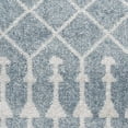 thumbnail image 2 of 4' X 6' Blue and Ivory Abstract Power Loom Washable Area Rug, 2 of 11