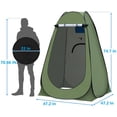 thumbnail image 4 of GVDV Portable Pop up Privacy Tent, Outdoor Camping Bathroom Toilet Shower Tent with Carrying Bag, Green, 4 of 10