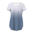 thumbnail image 5 of Giftesty Blouses for Women Dressy Casual Womens Summer Casual Tops V-Neck Hide Belly Short Sleeve T-Tunic Blouses, 5 of 6