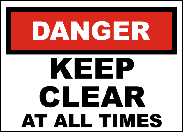 5-Pack CGSignLab 16x16 Danger Keep Out Victorian Card Premium Acrylic Sign