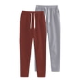 thumbnail image 2 of QASIEATN 2 PC Women's Casual Sport Pants Fashion Solid Pocket Sweatpants for Women Jogger Trousers, 2 of 9