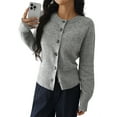 thumbnail image 3 of Women'S Cardigan Sweaters Open Front Cardigan Trendy Chunky Oversized Loose Knit Fall Outfits Gray XL, 3 of 9