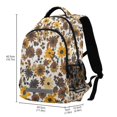 thumbnail image 2 of FORMRS Kids School Backpack Elementary Student Unisex Travel Bookbag with Reflective Stripes, Brown Flowers, 2 of 7