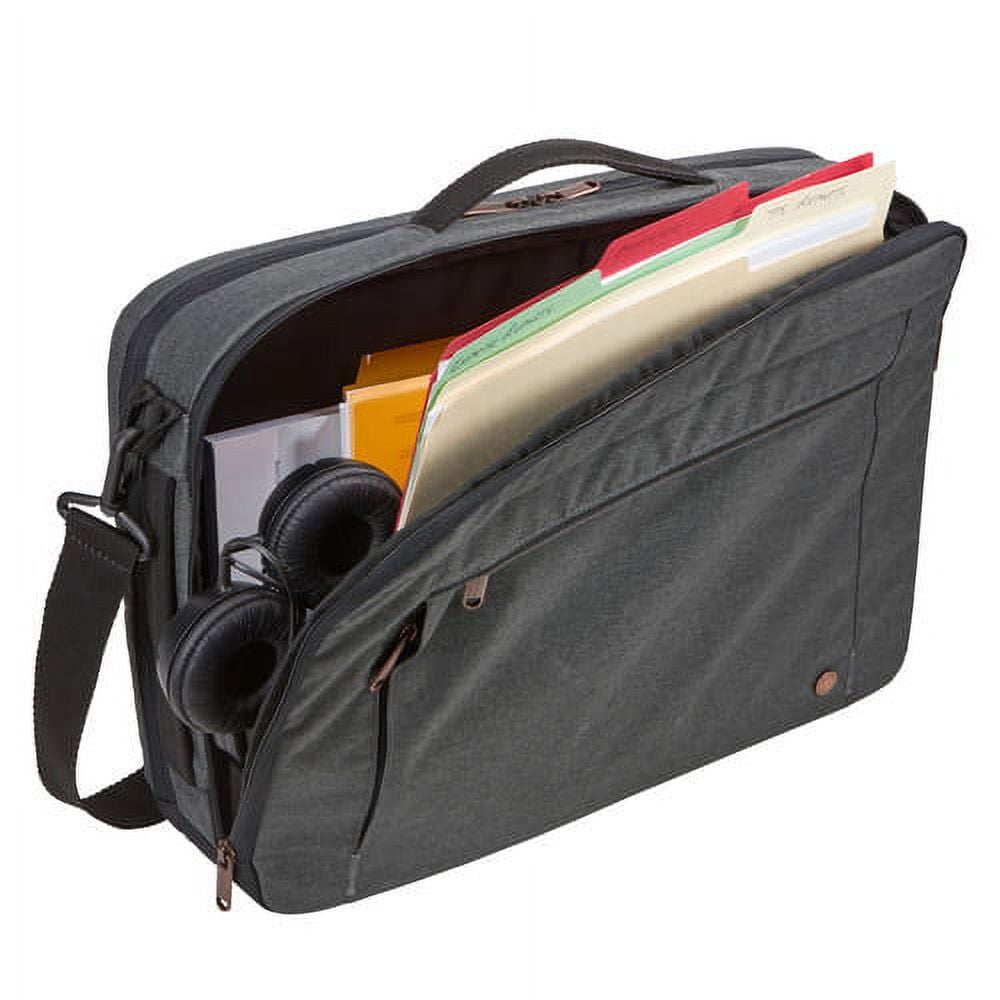 Case Logic Era 15.6 inches Unisex Hybrid Briefcase Melange Fabric, Obsidian