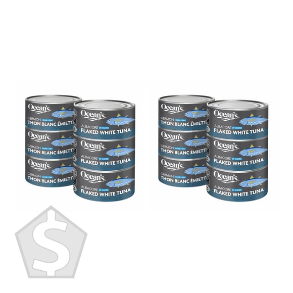 Ocean's Flaked White Albacore Tuna in Water - Pack of 2