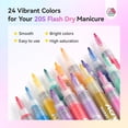 thumbnail image 4 of Juego de rotuladores para uñas SAVILAND Essentials, 24 colores, 0,7 mm, 4 of 6