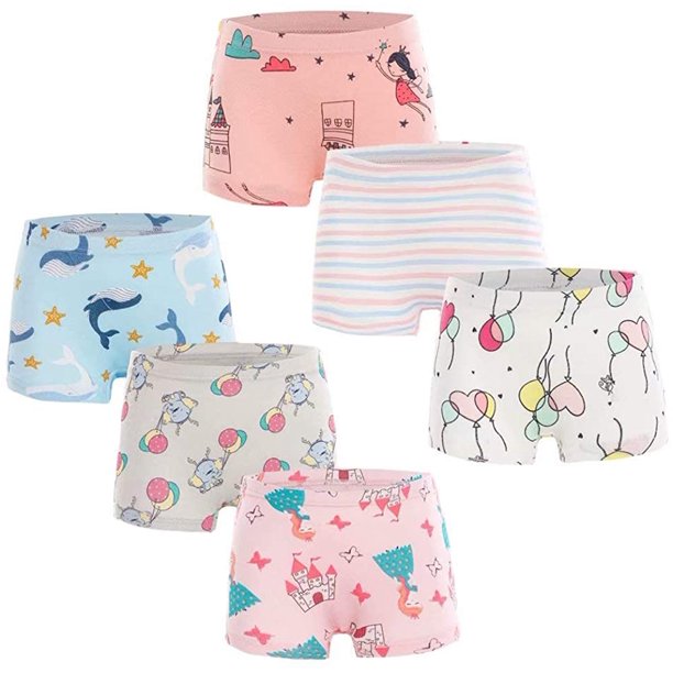 Ropa interior para niñas de algodón suave, paquete de 6 Adepaton WMCH-22