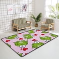 thumbnail image 4 of Coolnut Area Rug Sweet Frogs with Hearts Nursery Rug Floor Mat Kids Playing Mat 7' x 5' (80 x 58 in) for Living Room Bedroom, 4 of 6