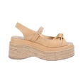 thumbnail image 2 of Sandalia De Plataforma Perla Con Yute Natural Cabra Piel Camel Para Mujer, 2 of 5