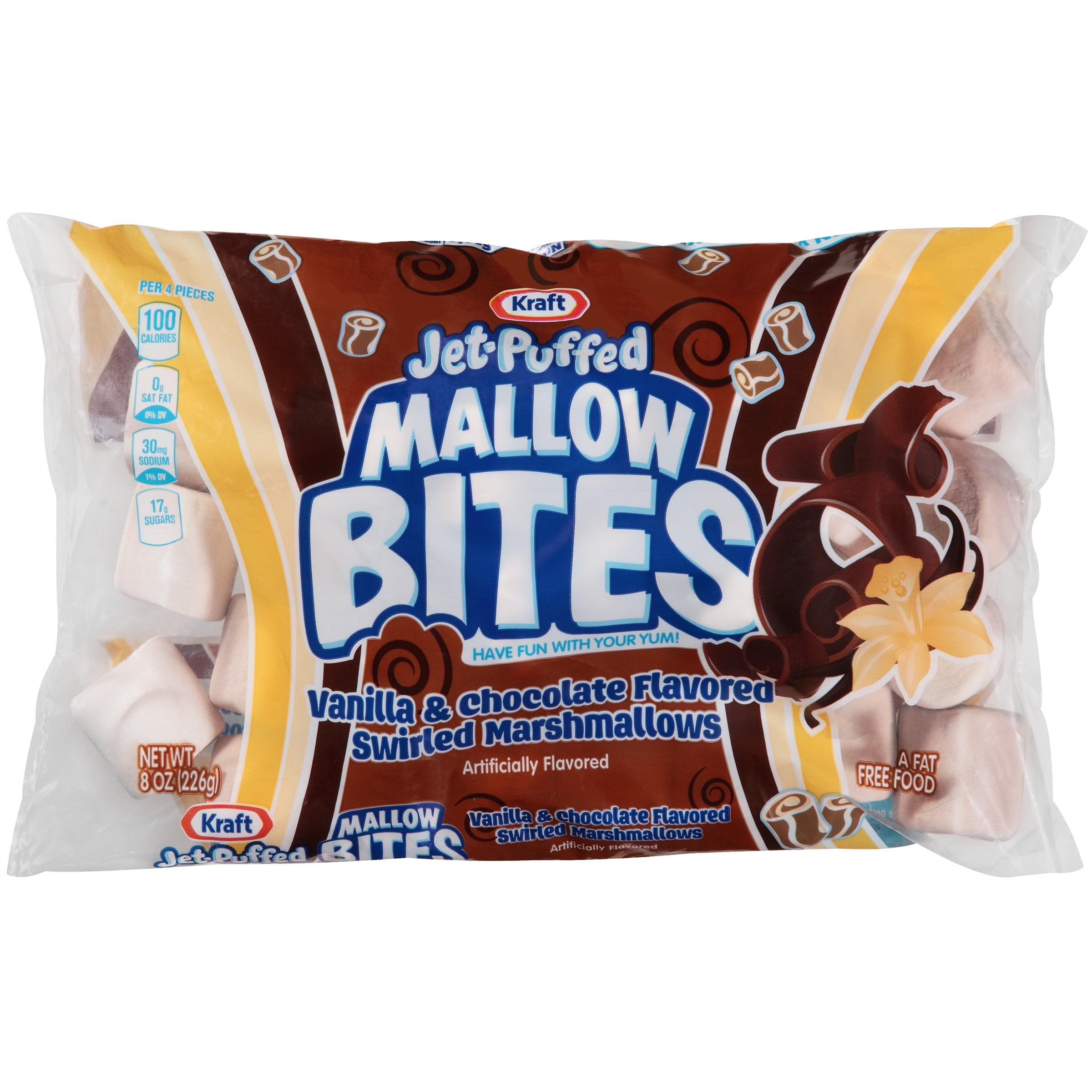 JETPUFFED Mallow Bites Vanilla & Chocolate Swirled Flavored