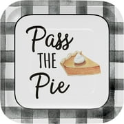 Way to Celebrate Pass the Pie Thanksgiving Square Dessert Plates, 10 ct