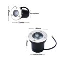 thumbnail image 3 of White 3W DC12V Waterproof Led Light Ip67 Outdoor Buried Garden Path Spot Recessed Inground, 3 of 5