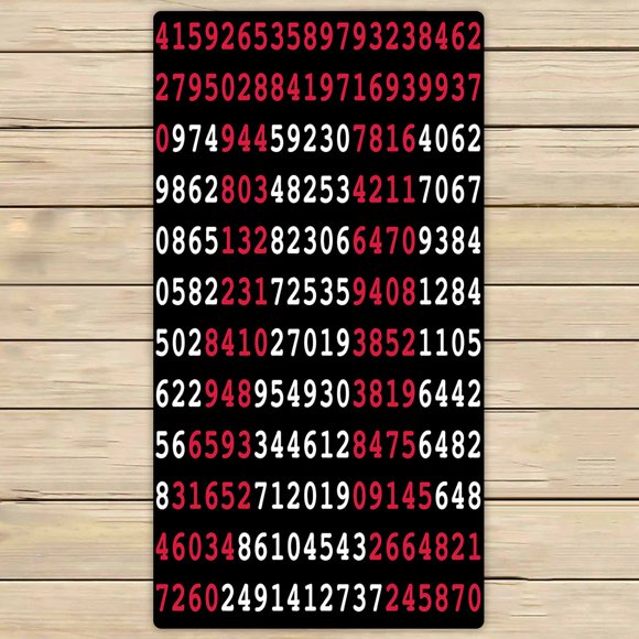YUSDECOR Pi Sign And Pi Numbers On Black Background Microfiber Bath Towels Bathroom Body Shower Towel Size 30x56 Inches