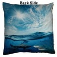 thumbnail image 2 of PKQWTM Cloudy Divine Sunlight Dangerous Sharks Underwater Reversible Mermaid Cushion Cover Home Decor Sequin Pillow Case Size 20x20 inches, 2 of 2