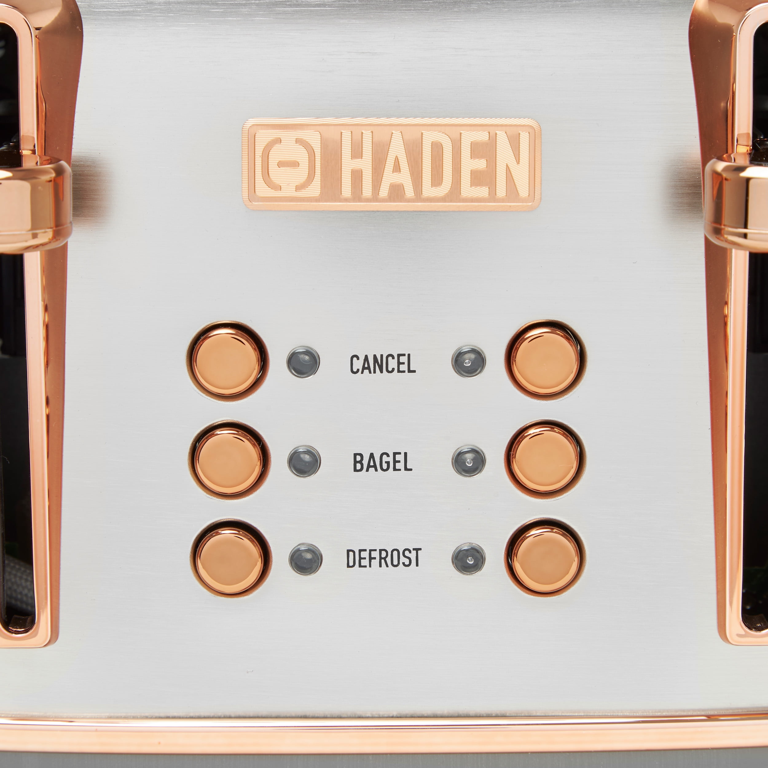 Haden Heritage 4-Slice Wide Slot Toaster, Steel / Copper - 75104