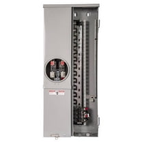200 Amp 24-Space 42-Curcuit Meter Load Center Combinations Surface Main Breaker, Gray