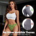 thumbnail image 4 of Thongs for Women - Cute green frog Kawaii No Show Seamless Womens Thongs Underwear, Breathable G String Thongs for Women, Ladies Stretch Low Rise Thong Bikini Panties Briefs, 4 of 5