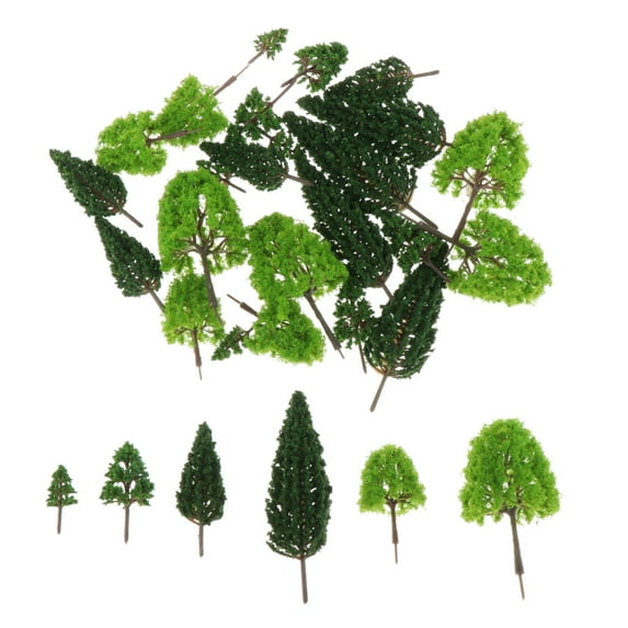 30pcs Model Trees Scale Train Diorama Layout Wargame Garden 2