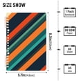 thumbnail image 2 of FORMRS 1-Subject Spiral Notebook 8" x 5" College Ruled 60 Refillable Sheet A5 Hard Cover, 2 Pack, Retro Stripes, 2 of 7