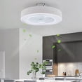 thumbnail image 3 of Anqidi Enclosed Round Ceiling Fan Light Invisible Dimmable Pendant Fan Light Semi Flush Mount Chandelier w/Remote (Constellation), 3 of 12