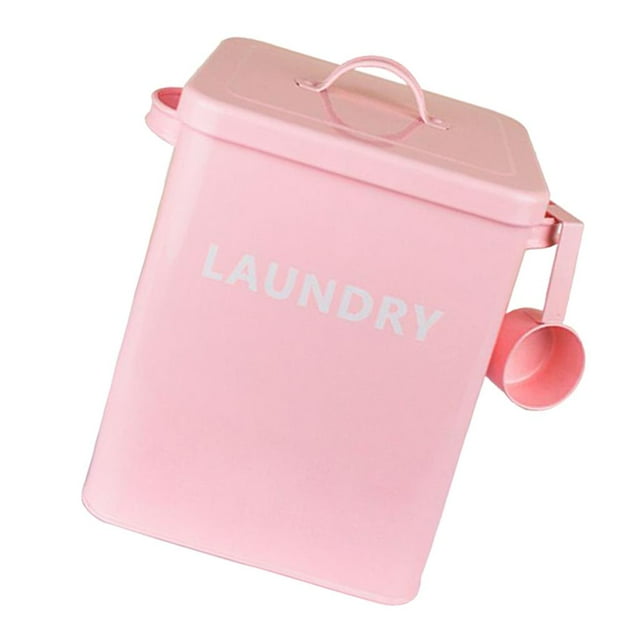 Canasta De Almacenamiento De Hierro Caja Contenedor De Contenedores Organizador Ropa Lavandería Soportes Para Hogar LAVANDERÍA-ROSA Soledad Recipiente de almacenamiento de hierro de la cocina