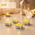 thumbnail image 3 of Giphtpoeet 100 Pack Citronella Tealight Candles Natural Soy Wax Citronella Tea Lights Candles Bulk Smokeless Outdoor Indoor Burning Time for 4 hours, 3 of 9
