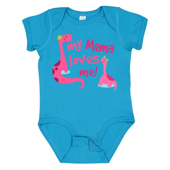 Inktastic My Mema Loves Me Girls Gift Girls Baby Bodysuit