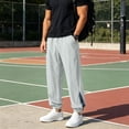 thumbnail image 2 of LIaqionyy Joggers Pants for Mens Elastic Waist Lightweight Hiking Pants Streetwear Workout Trousers with Pockets, 2 of 8