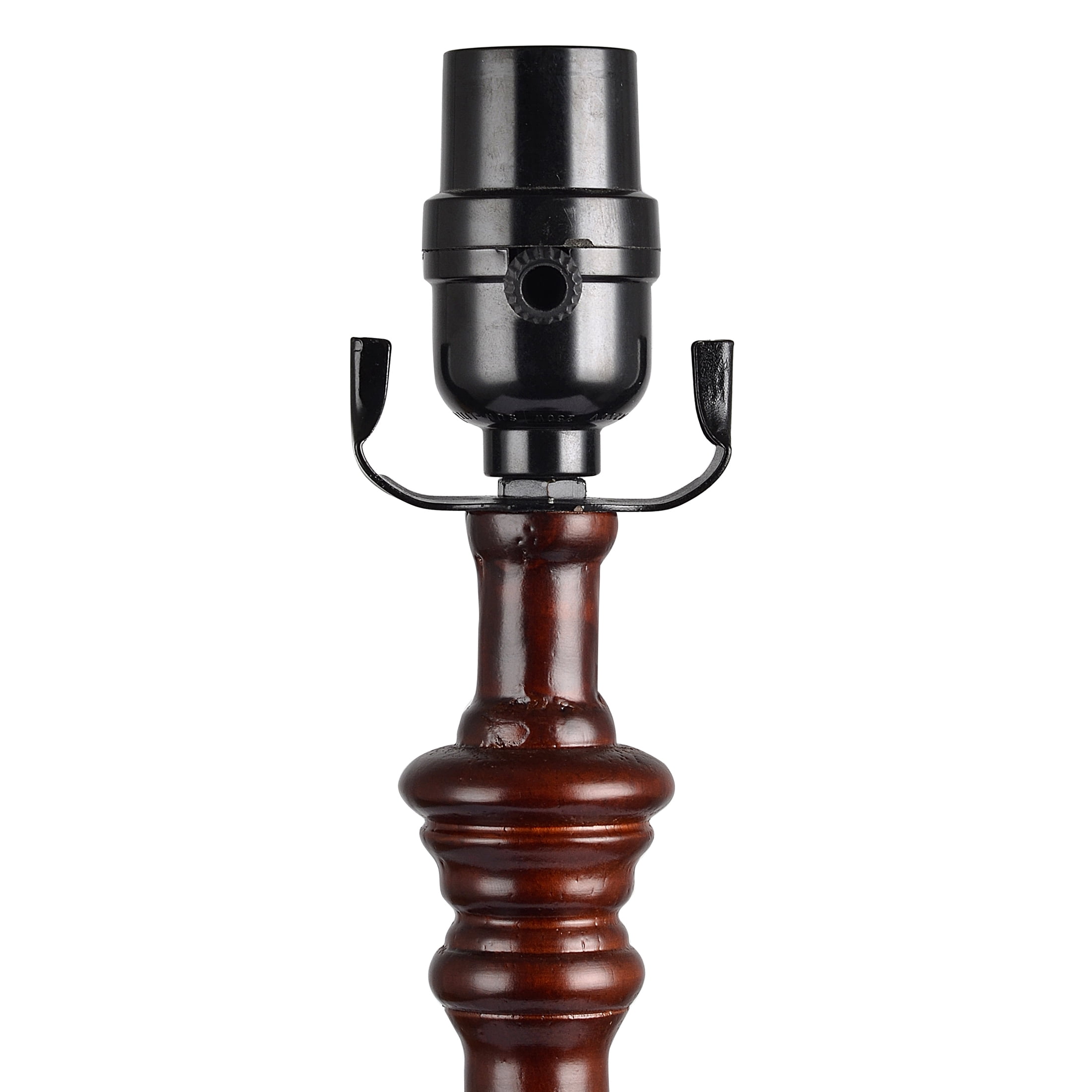 (2 pack) Simplee Adesso 19-Inch Wood Candlestick Lamp Base with Walnut Finish