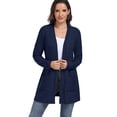 thumbnail image 6 of JWD Women's Cardigan Open Front Lightweight Cardigan Long Sleeve Cardigans with Pockets Royal Blue L, 6 of 7