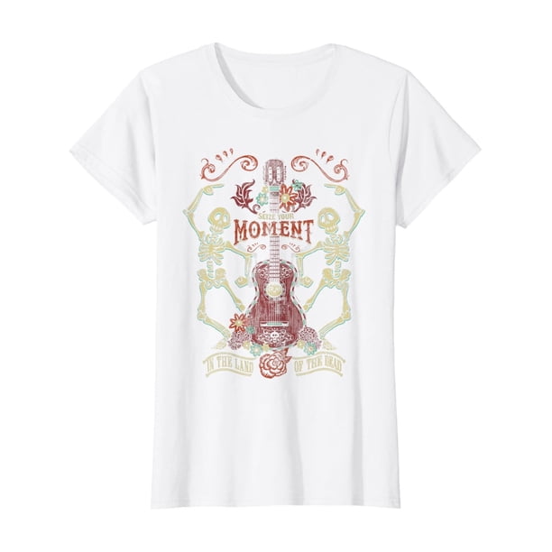 Halloween T-shirt Seize Your Moment Skeletons & Guitar Logo T-Shirt,100%Cotton,Suitable for Summer