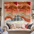 thumbnail image 4 of Swag Curtain Valances Orange Ombre Swag Valances for Kitchen Windows Beach Ocean Wave Abstract Short Topper Curtains Valance Tier Pair for Kitchen Bedroom Living Room Bathroom 28"x36", 4 of 8