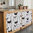 thumbnail image 6 of Rooster Farmhouse Black Tier Curtains 24 Inch Length, Farm Animals Simple Modern Cafe Short Curtains for Bathroom Over Sink, Small Kitchen Curtain Light Filtering Tiered Drapes 2 Panels 27.5"Wx24"L, 6 of 8