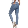 thumbnail image 3 of INSPIRE CHIC Women's Maternity Skinny Jeans Ripped High Waist Side Panel Pregnancy Jeans High Stretchy Denim Pants with Pockets 2026 S Light Blue, 3 of 6