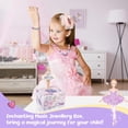 thumbnail image 3 of Joyero Taduoduo para niñas con conjunto de joyas rosa y morado, 3 of 6