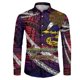 thumbnail image 3 of Camisas hawaianas con estampado 3D de tribu polinesia, camisas casuales de manga larga con cuello alto, blusa con botones para hombre, ropa de otoño, 3 of 5