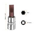 thumbnail image 2 of Uxcell 3pcs FD7 Slotted Bit Socket 1/4" Square Drive Flat Head Extension Impact Bit Power Nut Driver Set S2 & CR-V Steel Socket Ratchet Wrench Bits, Silver Red, 2 of 6