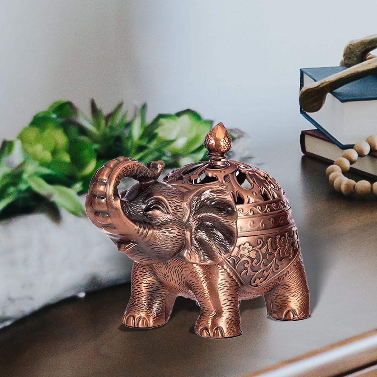 WLPZXP Antique Style Elephant Incense Burner, Metal Incense Holder Incense Stand Censer Style A