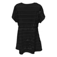 thumbnail image 4 of Swimsuit Coverup for Women Short Sleeve V Neck Lace Eyelet A Line Mini Dress Beach Cover Up Bathing Suit Dress, 4 of 5