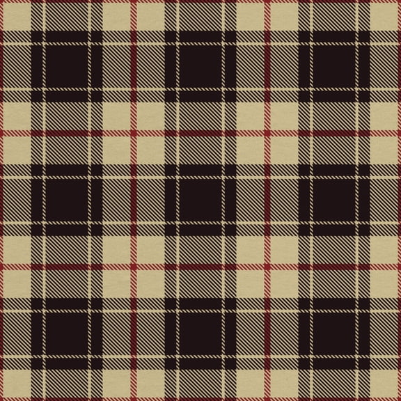 Mainstays 1.5 Yards 100% Cotton Light-weight Flannel Plaid Check, Cream, Red, 60" Wide for Crafts