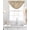 Beige, variant on Navy Blue Sheer Waterfall Valance Curtains for Window, Spring Flora Rod Pocket Sheer Topper Swag Curtains for Living Room, Kitchen 38.5"W x 47.2"L, 1 Panel