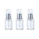 thumbnail image 1 of EeaseMX 3 botellas vacías con bomba para cosméticos, aceites esenciales, portátiles (plateadas y blancas, 30 ml), 1 of 7