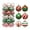 Red Green, variant on Lksixu 24 Pcs Christmas Balls Ornaments, Christmas Decorations for Xmas Tree 1.2" Mini Hand-Painted Glitter Decorative Ball Pendants, Shatterproof Christmas Tree Hanging Baubles for Party Holiday