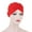Red, variant on Women Turban African Pattern Knot Headwrap Beanie Pre-Tied Bonnet Chemo Cap Hair Loss Hat