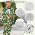 thumbnail image 6 of Xoenoiee Green Cow Print Boys Suit Outfit for Toddler Boy Wedding Guest Dress Clothes Kids Slim Fit Blazer Set Formal Wear, Set of 2, Size 5-6 Years, 6 of 7