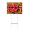 thumbnail image 1 of Onion Rings (18" x 24") Yard Sign, Includes Metal Step Stake, 1 of 6